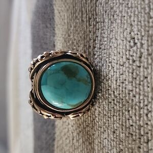 Barse brand bronze and turquoise ring
